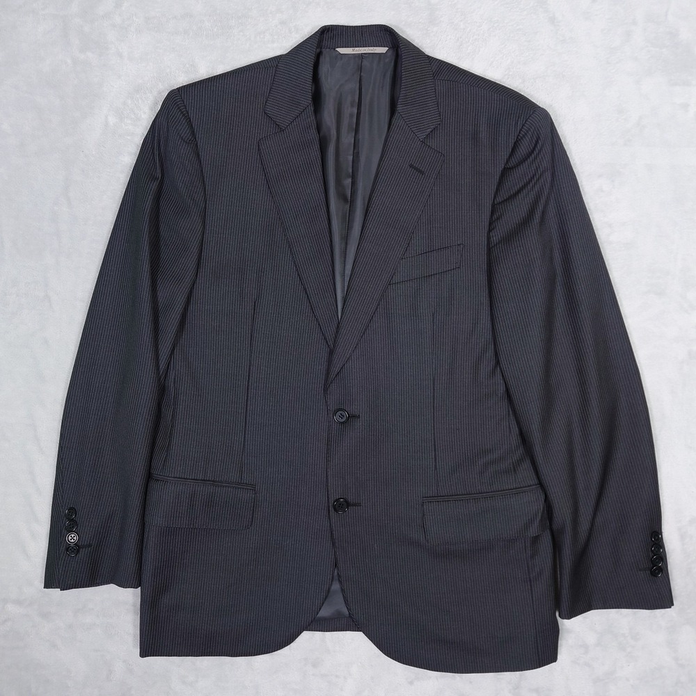 Canali Italy Wool Blazer Striped Gray 40 R US/50IT Drop 8 Made In Italy.